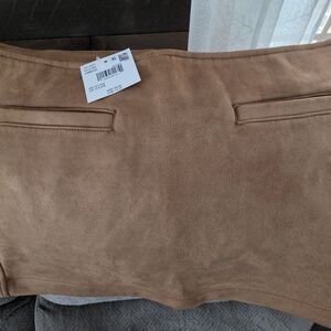 American Eagle Outfitters Tan Suede-Style Skort